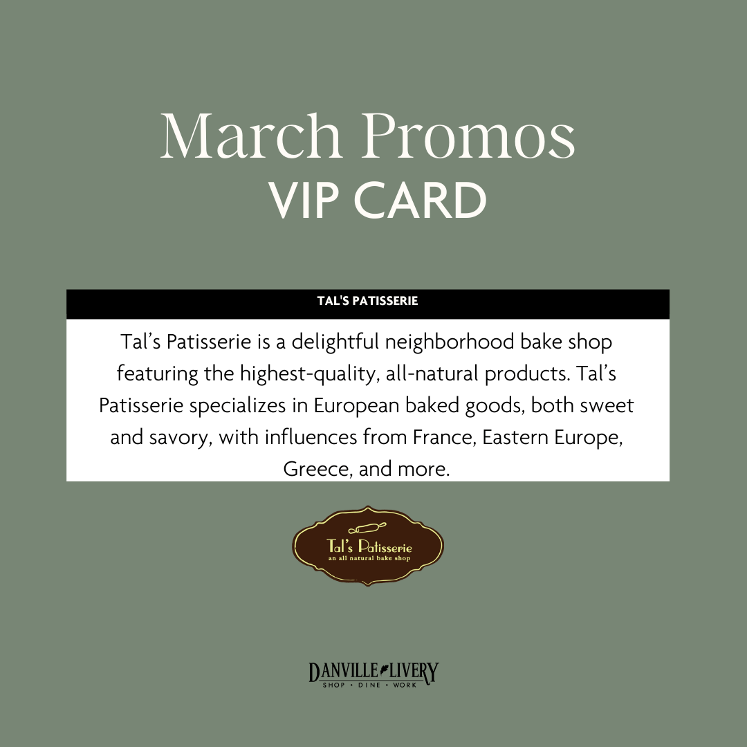 A march promos vip card for a bakery