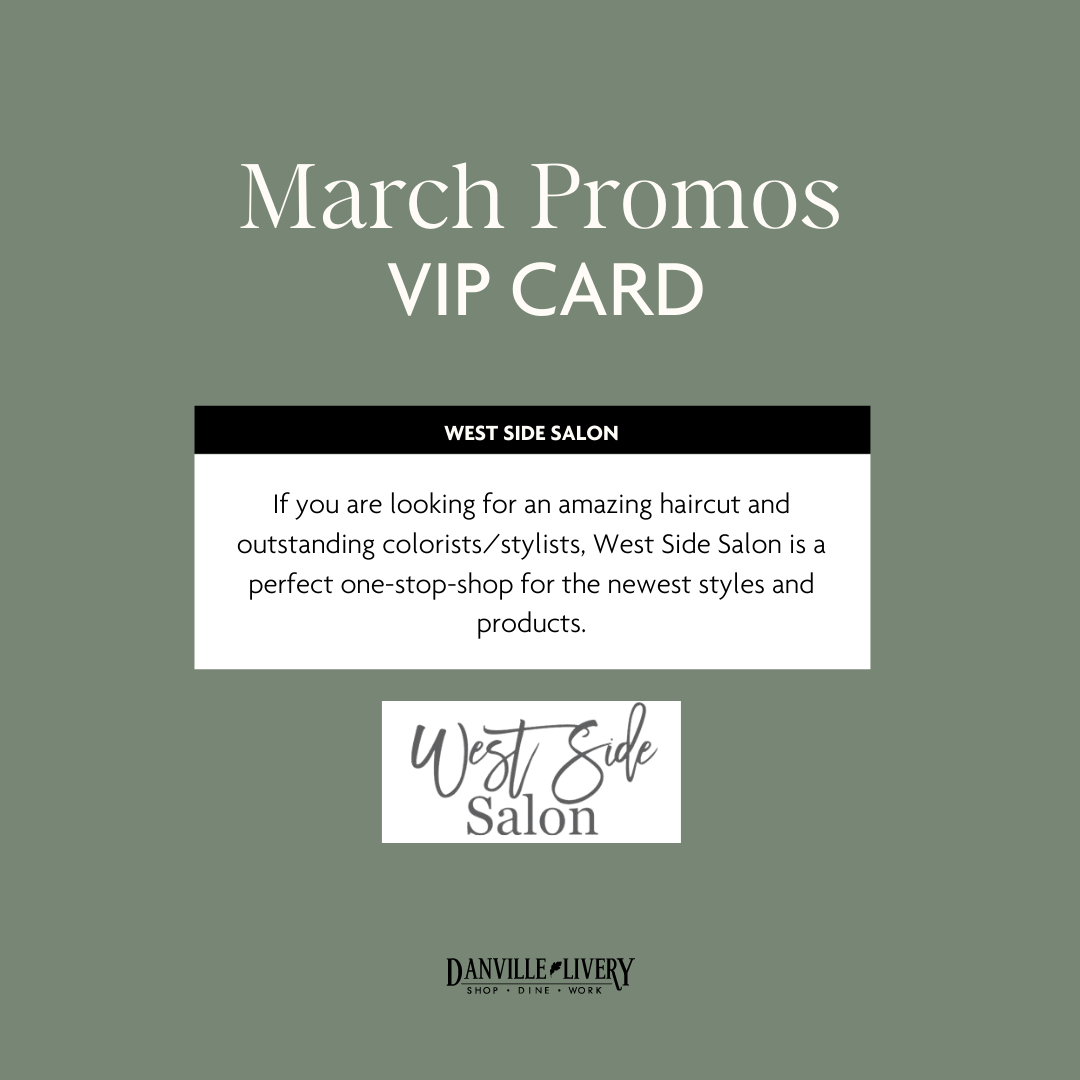 A march promos vip card for west side salon