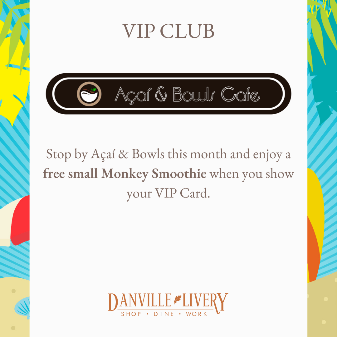 A vip club card for acai & bowls cafe