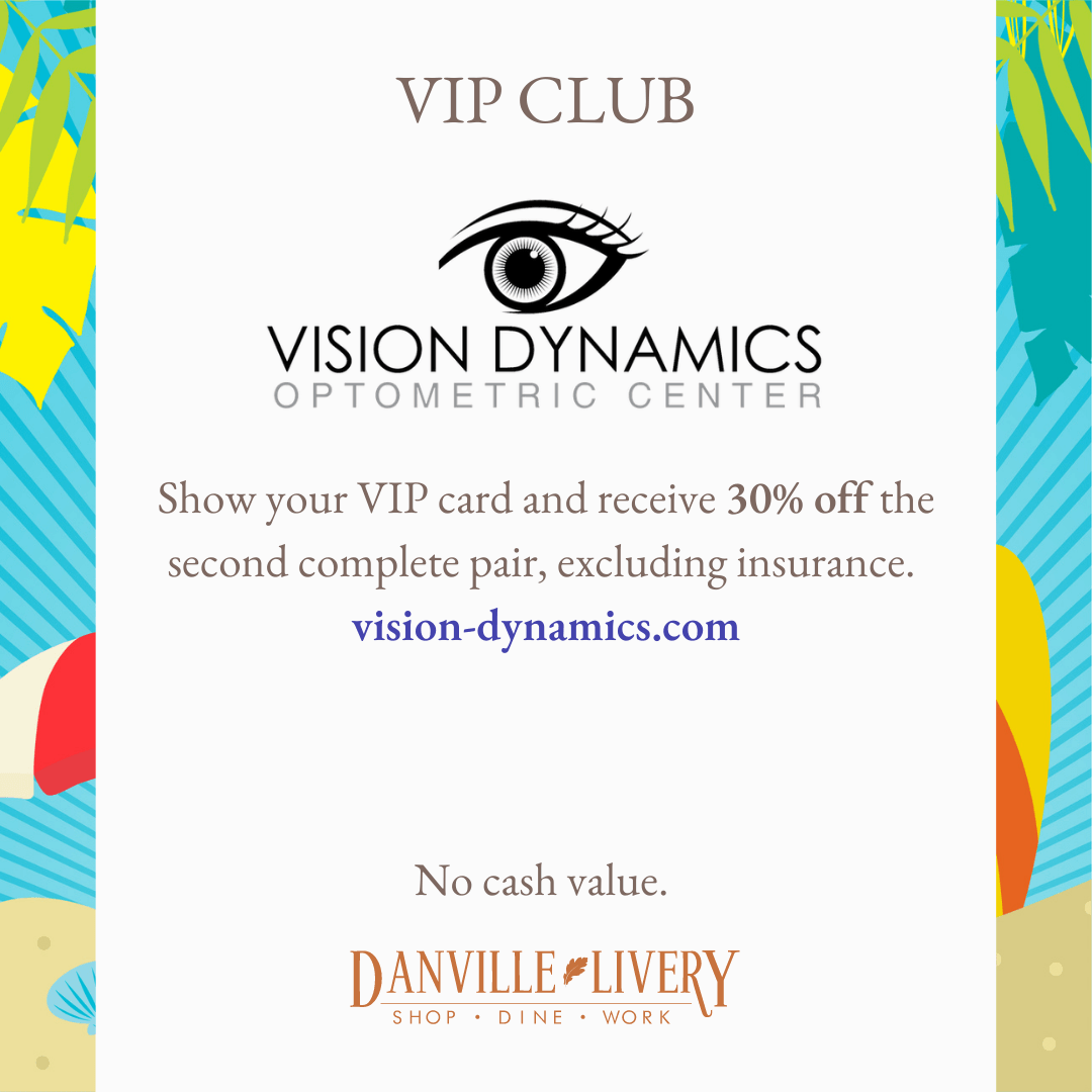 Vision dynamics optometric center is offering a vip club.