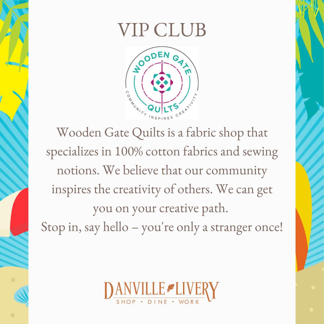 Wooden gate quilts is a fabric shop that specializes in 100 % cotton fabrics and sewing notions.