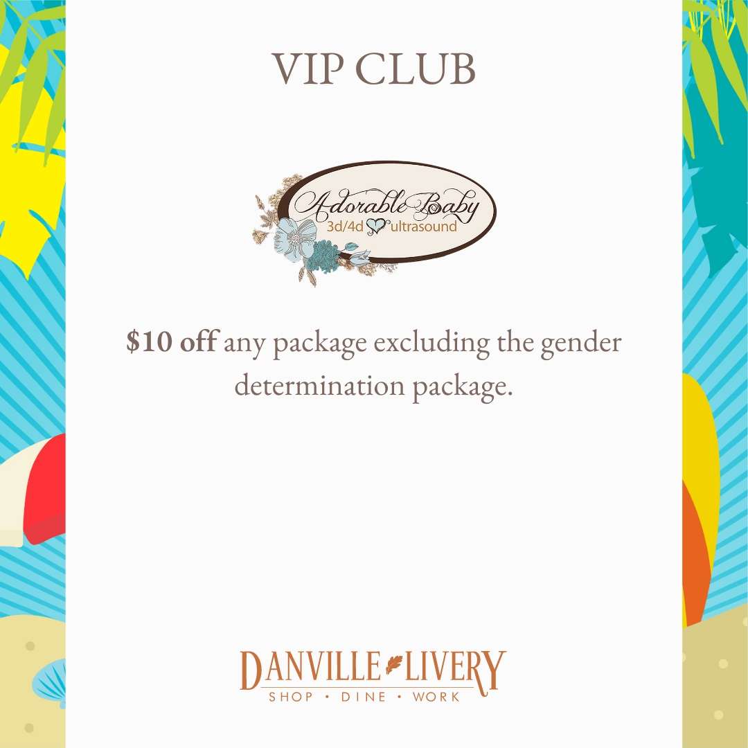 A flyer for a vip club offering a $10 off any package excluding the gender determination package.