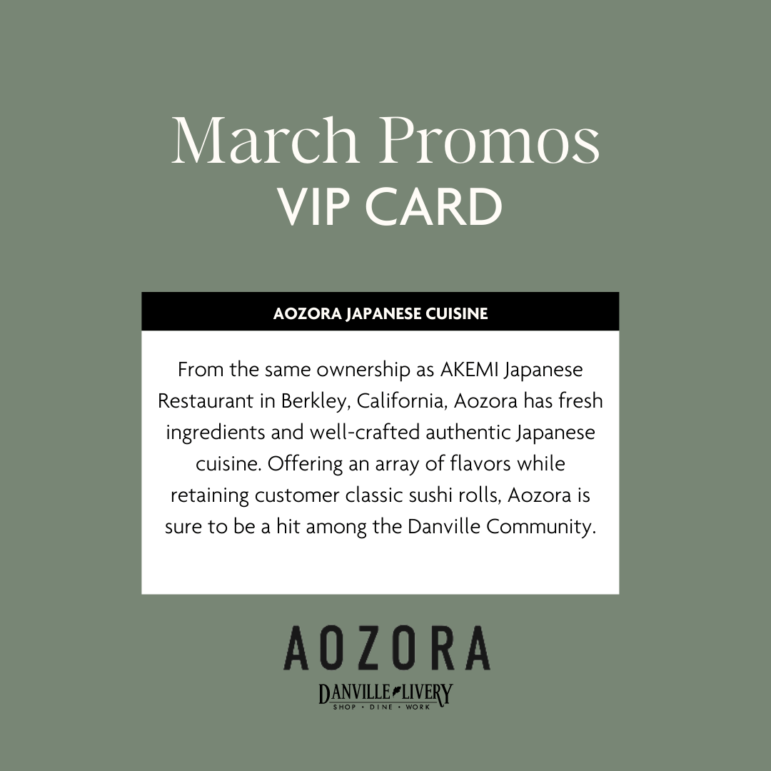 March promos vip card for aozora japanese cuisine