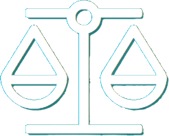 A drawing of a scale of justice 