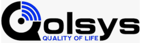 Logo for Qolsys, a company with a black