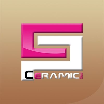 Logo with pink "C" and white "S" forming a block. Below is the word "CERAMIC" in white with a black outline.