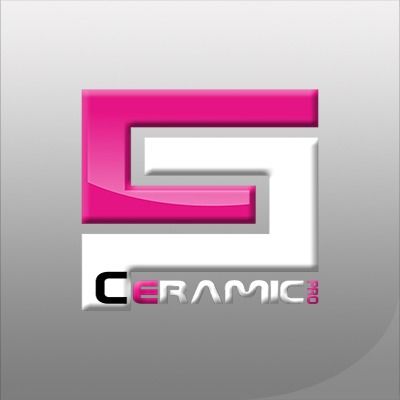 Pink and white "G" and "S" logo, "CERAMIC PRO" text.