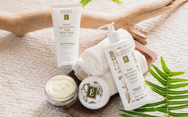 Eminence Organics nighttime skin care products available at Palestra Spa