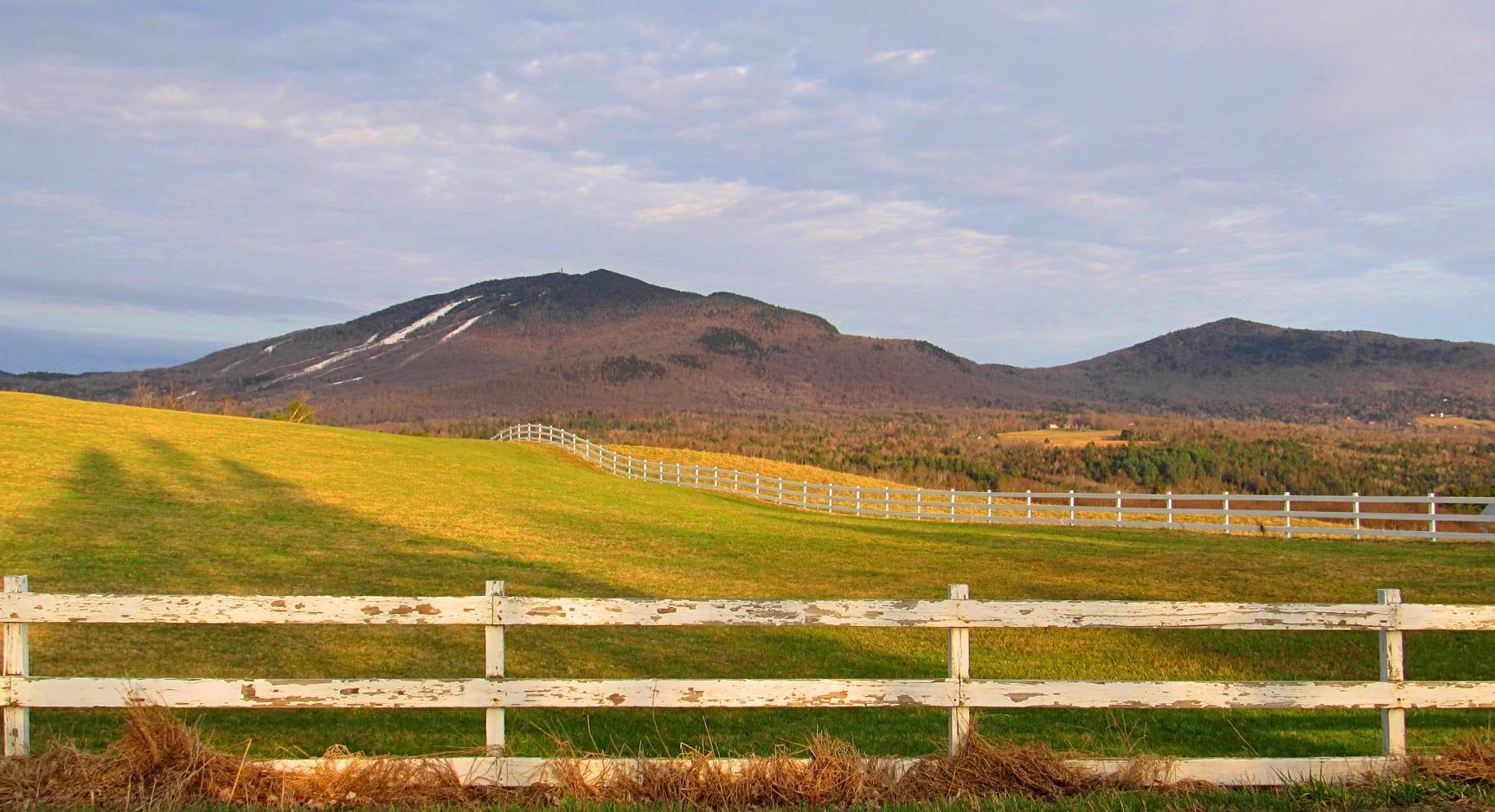 A view of Burke Mountain in Spring in Burke, Vermont