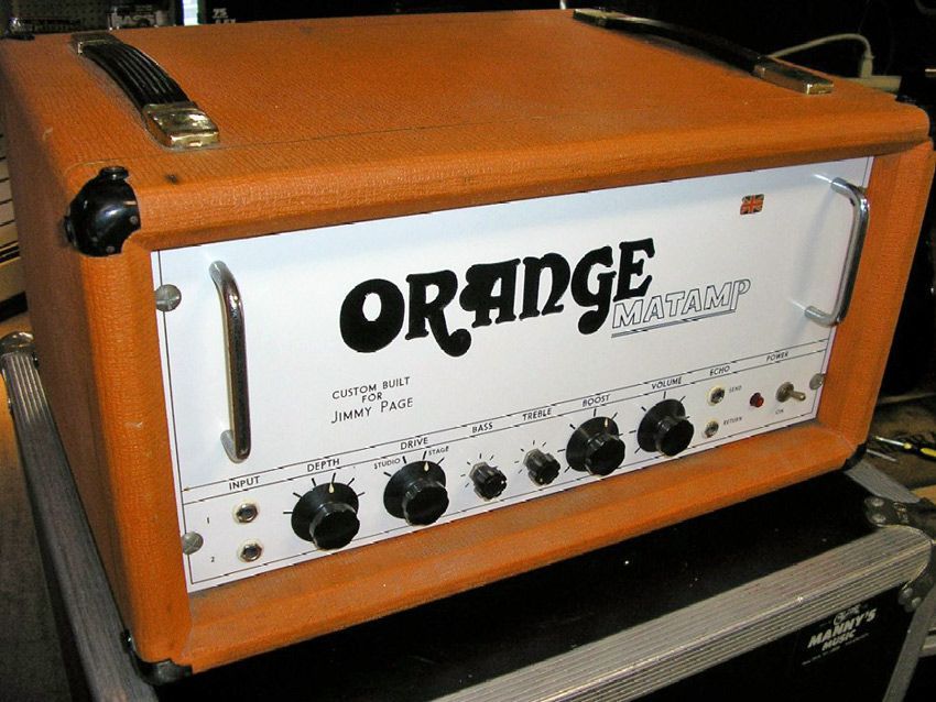 Till the juice runs down my leg. Orange Matamp custom built for Jimmy Page