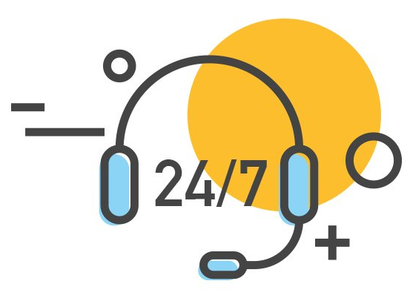 A line drawing of a headset with the number 24 on it