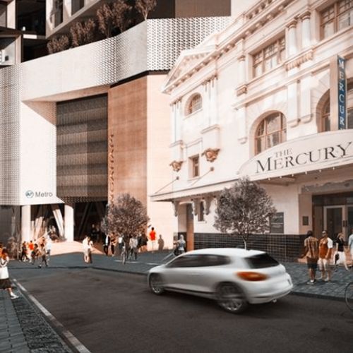 Artist's impression of the new CRL Station on Mercury Lane