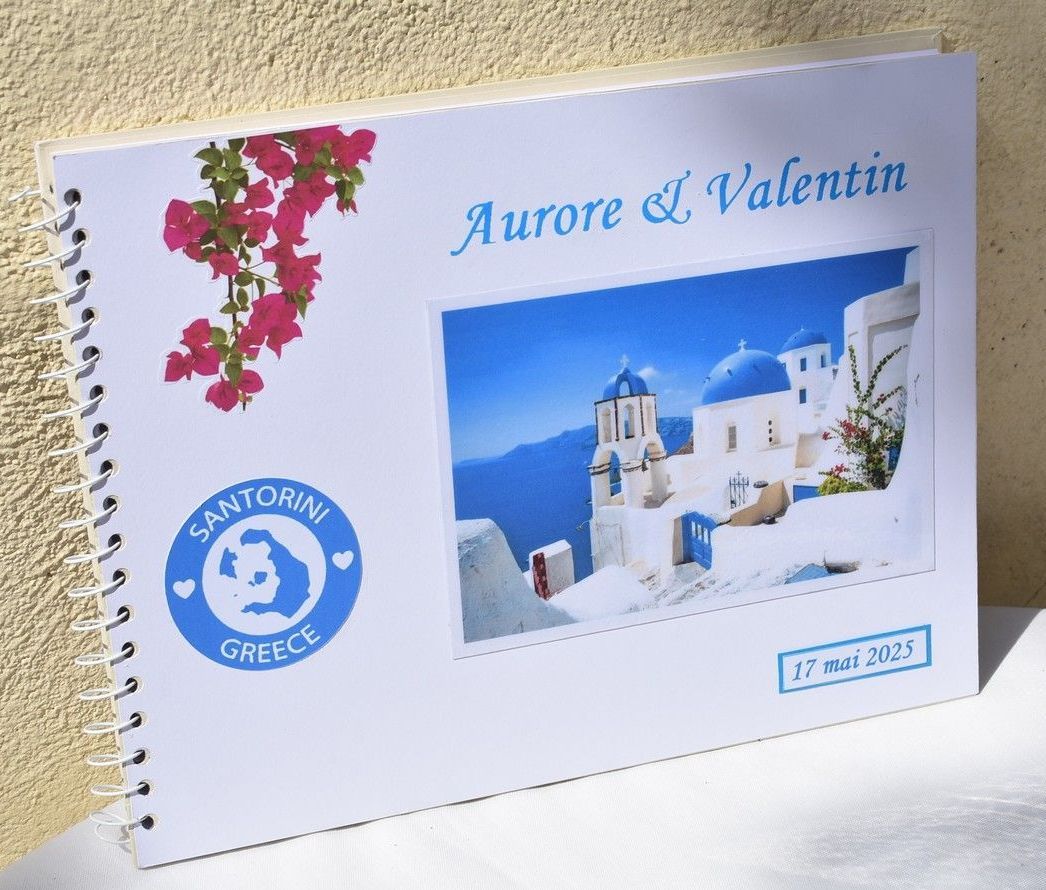 livre d'or mariage thème Grèce