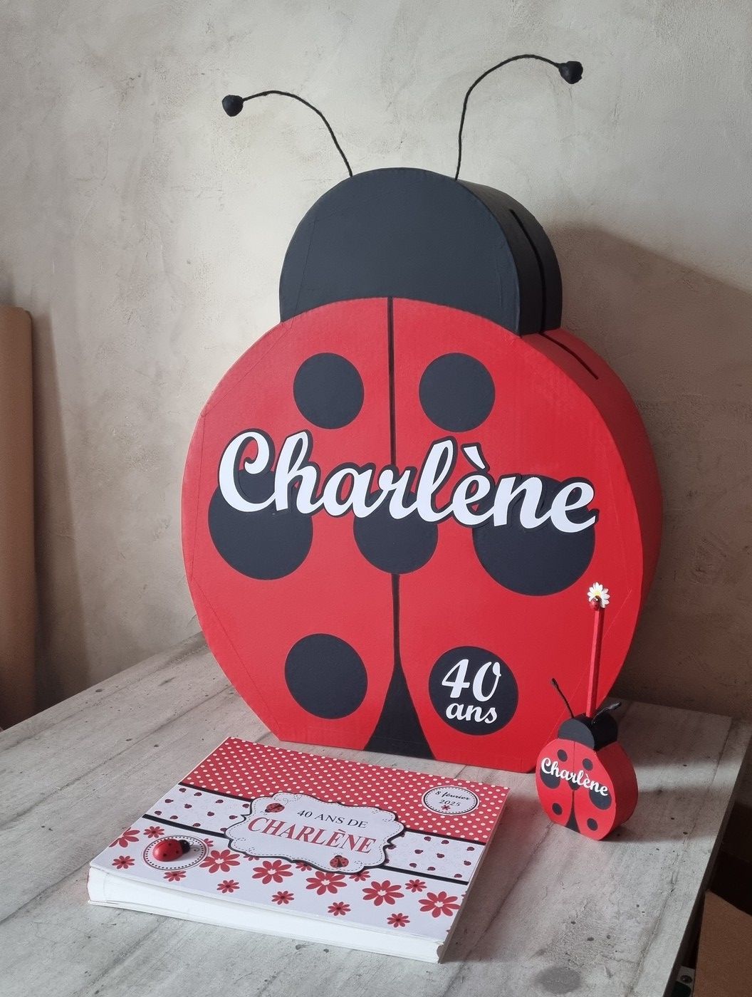 urne anniversaire coccinelle 40 ans