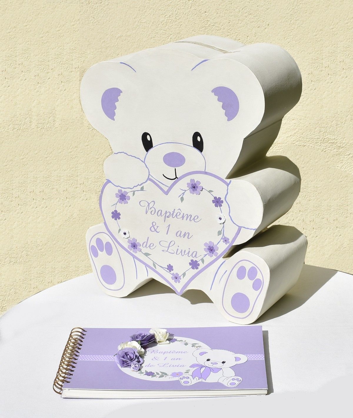 urne baptême nounours