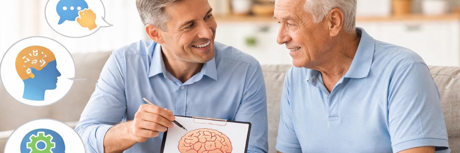 Adult speech therapy for a stroke patient