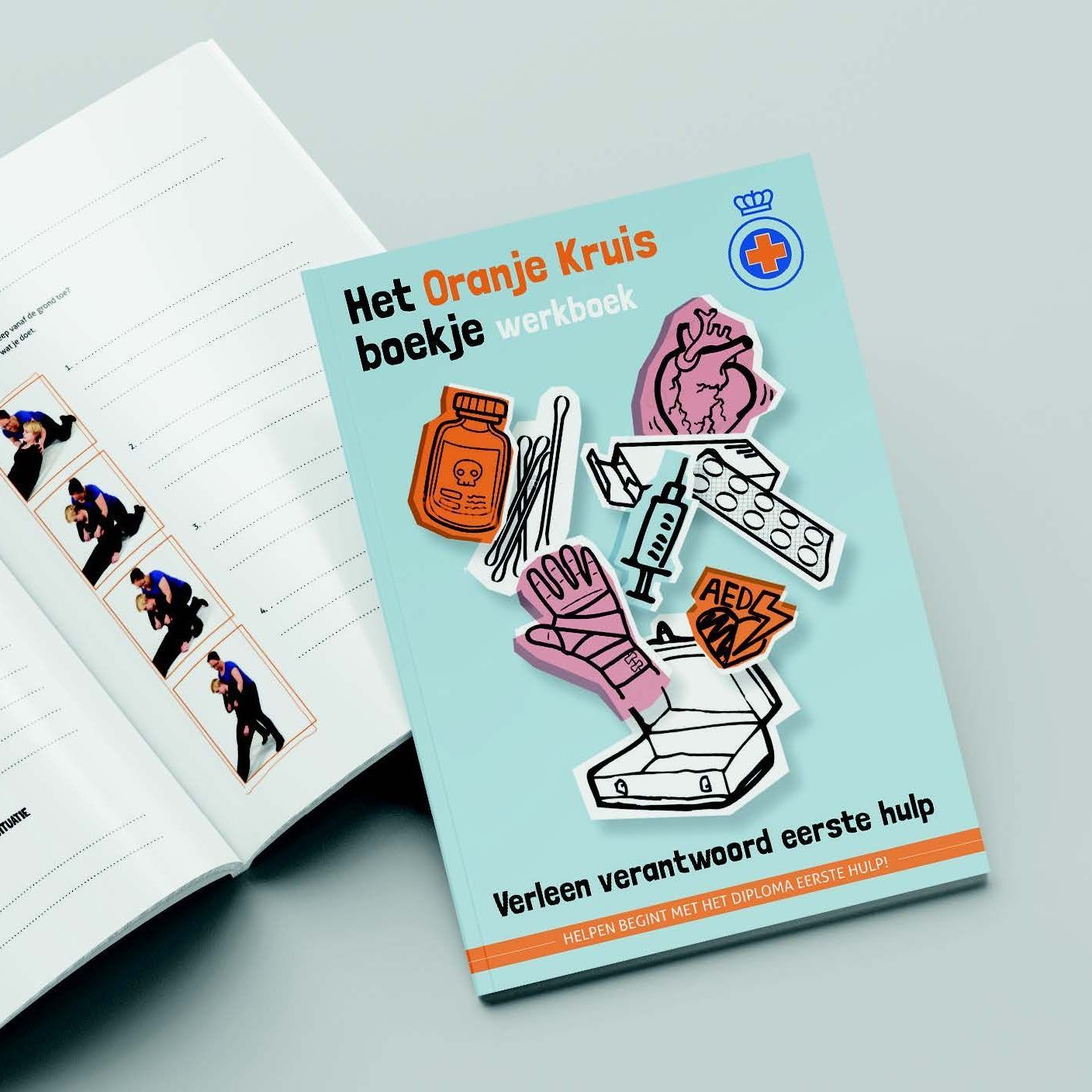 A book titled het oranje kruis boekje workbook