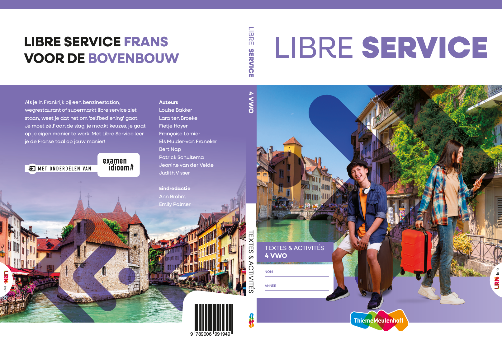 A book cover for libre service frans voor de bovenbouw