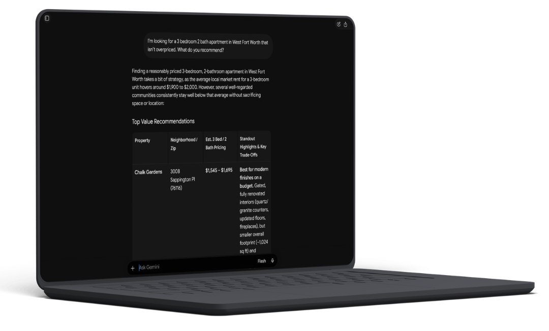 Black laptop displaying a dark-themed settings or menu screen on its open display.