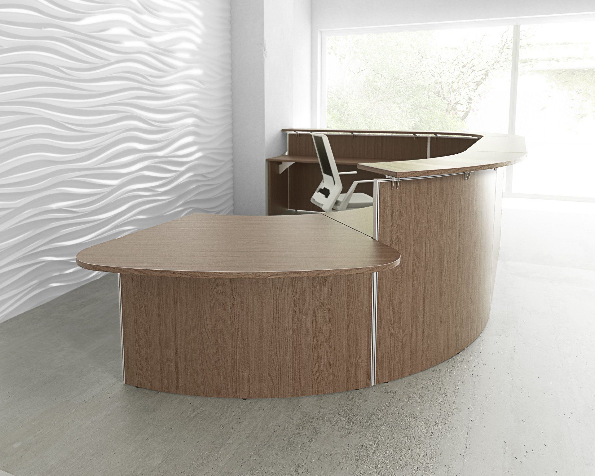 receptiebalie rond hout
