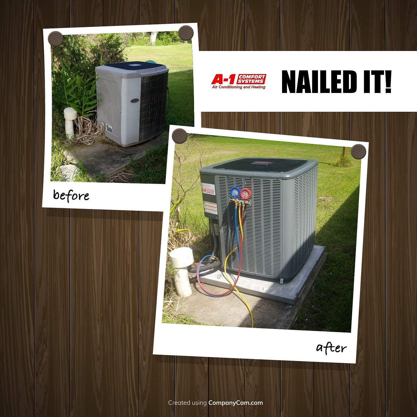 Before And After Of Air Conditioning Units Outside - Freeport, TX - A1 Comfort Systems
