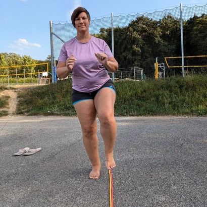 Puma Training Martina Pühringer springt über ein Seil