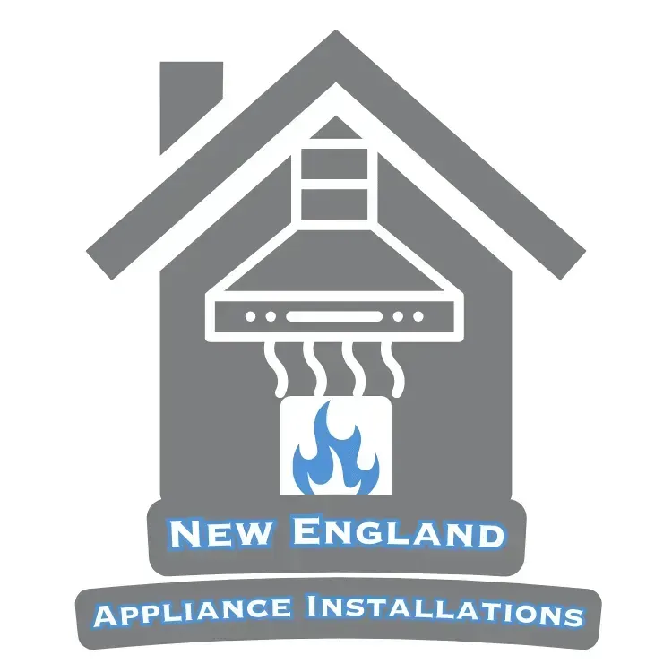 MJS Electrical Services - logo new England appliance installations shows a house with a chimney and a fire coming out of it.