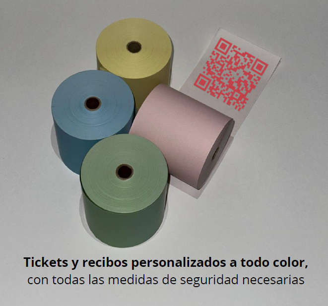 Fabricación de rollos de papel térmico personalizados para promociones y retail de colores