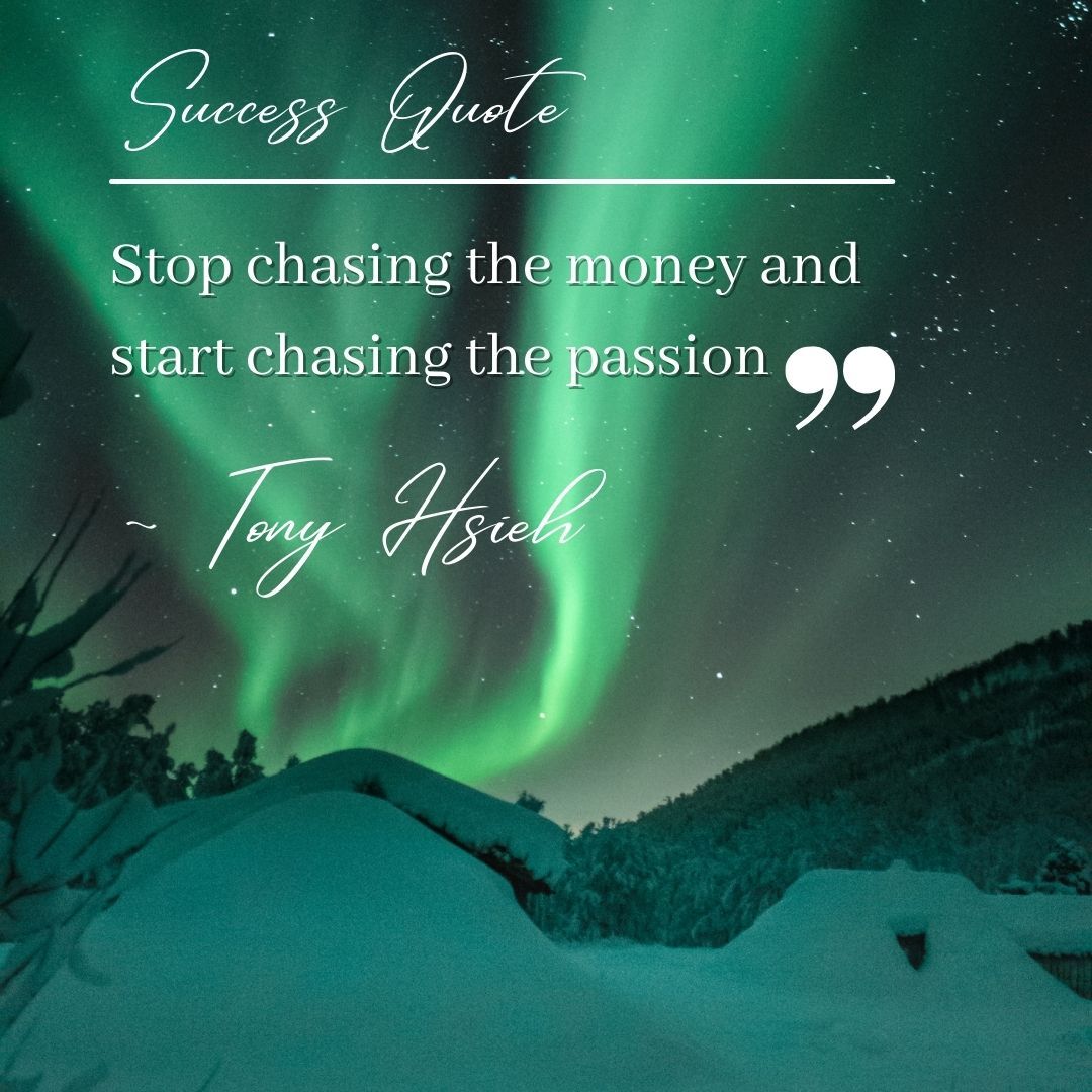 A picture of the northern lights with a quote by tony herschel