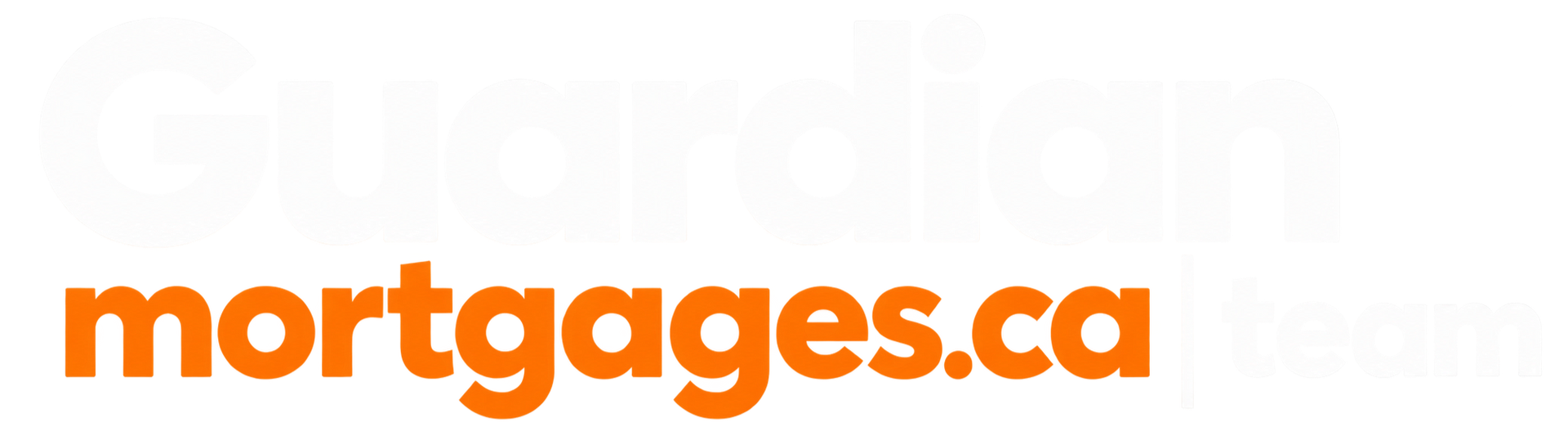 Logo of a house divided in two, orange, with the word
