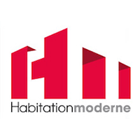C'est un logo pour une entreprise appelée habitation moderne.