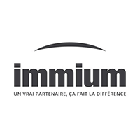 Un logo noir et blanc pour une entreprise appelée immium.