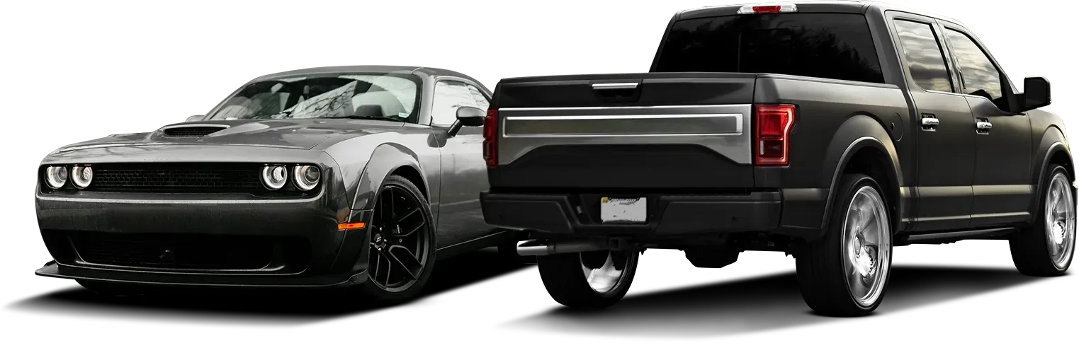 Servicing all makes and models in Melrose, MA with black Mustang and black trucks | Certified Automotive Solutions