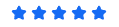 Five blue stars in a row on a white background, indicating a 5-star rating