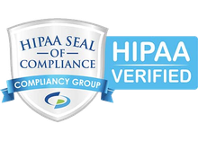 The logo for the hipaa seal of compliance compliance group.