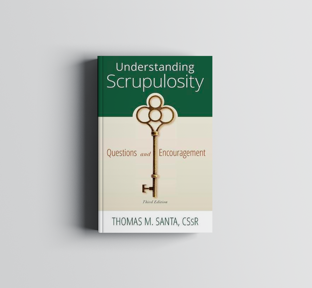 A book titled understanding scrupulosity has a key on the cover
