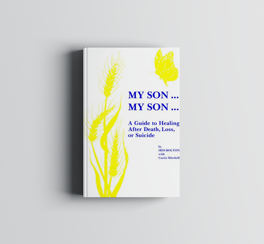 A white book titled my son my son