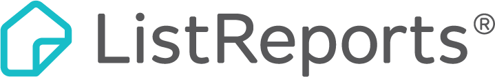 A logo for list reports with a blue arrow pointing up