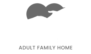 Gray heart shape with reaching hand;