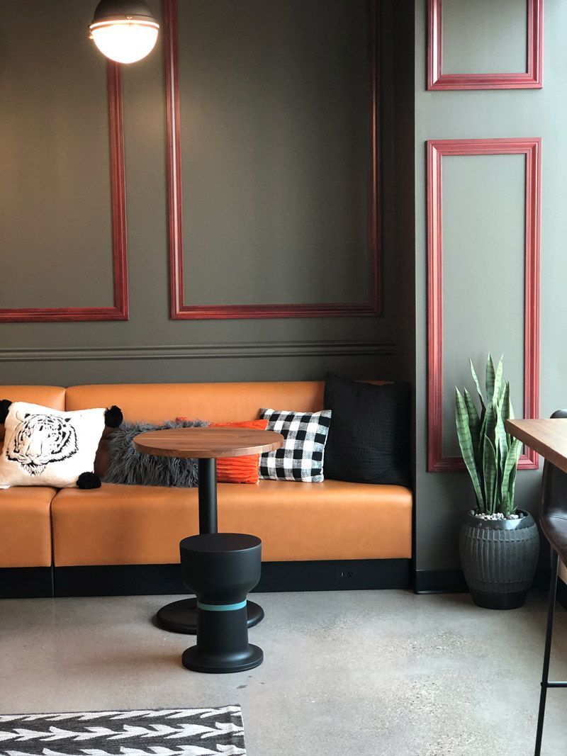 Rym apartment lobby area with plants