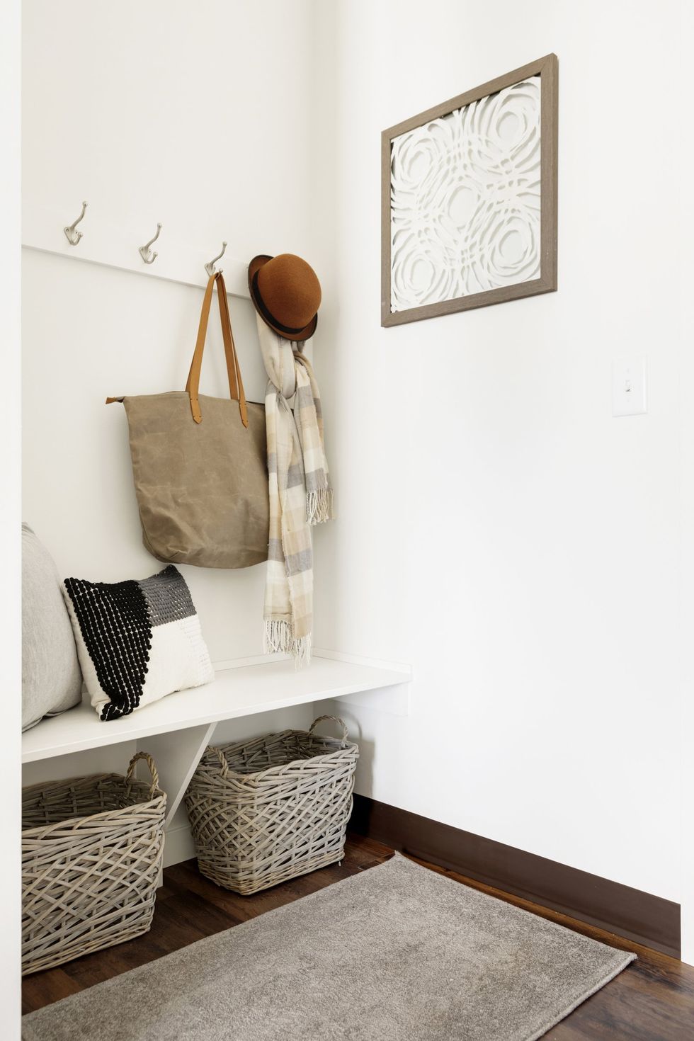 Built-in bench inside studio