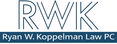 The logo for rwk ryan w. koppelman law pc