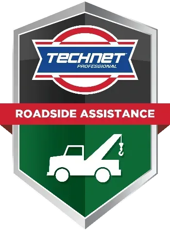 TechNet Professional roadside assistance badge featuring a tow truck icon. | We Fix Cars