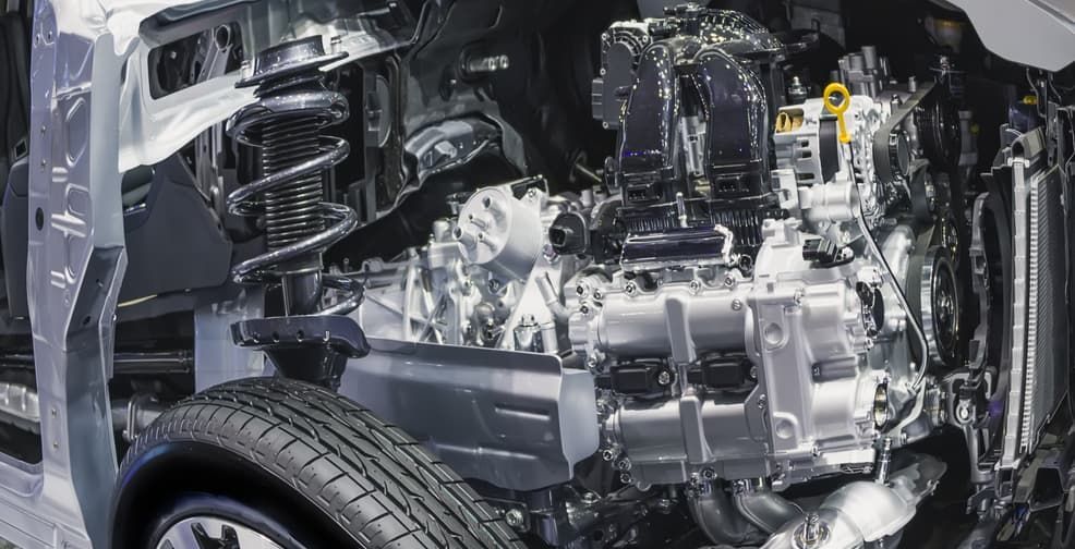 A Close Up Of A Car Engine With The Hood Open — Goulburn Automotive Centre In Goulburn, NSW