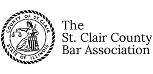 Logo for The St. Clair County Bar Association with county seal emblem.