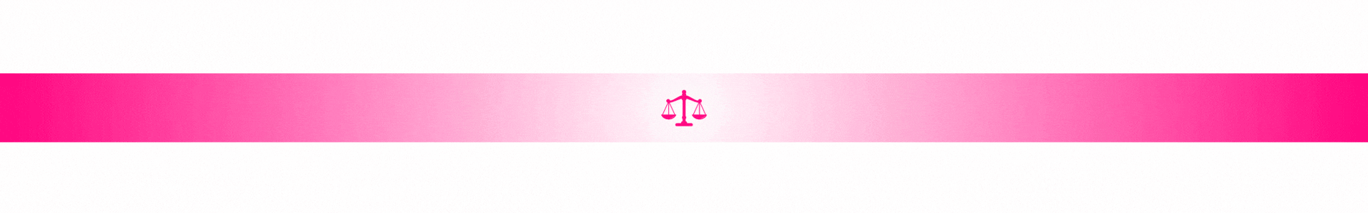 Pink horizontal gradient bar with a small star-like symbol in the center