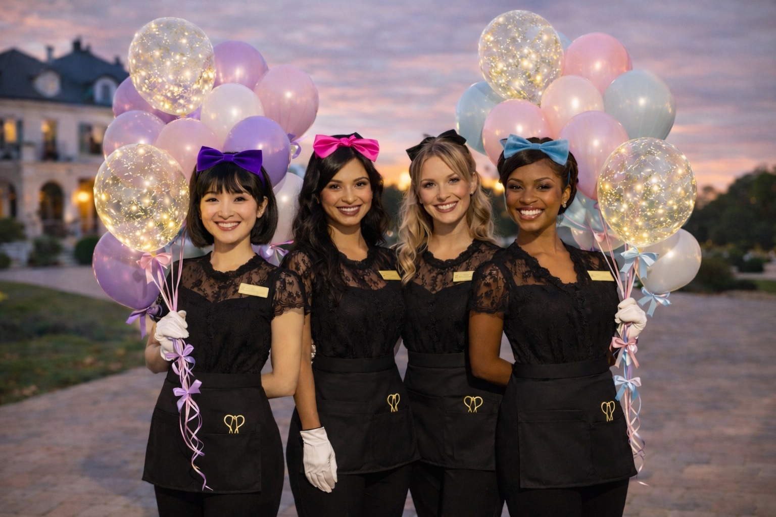 Balloon delivery at The Arthur J steakhouse private dining Manhattan Beach, 903 Manhattan Ave