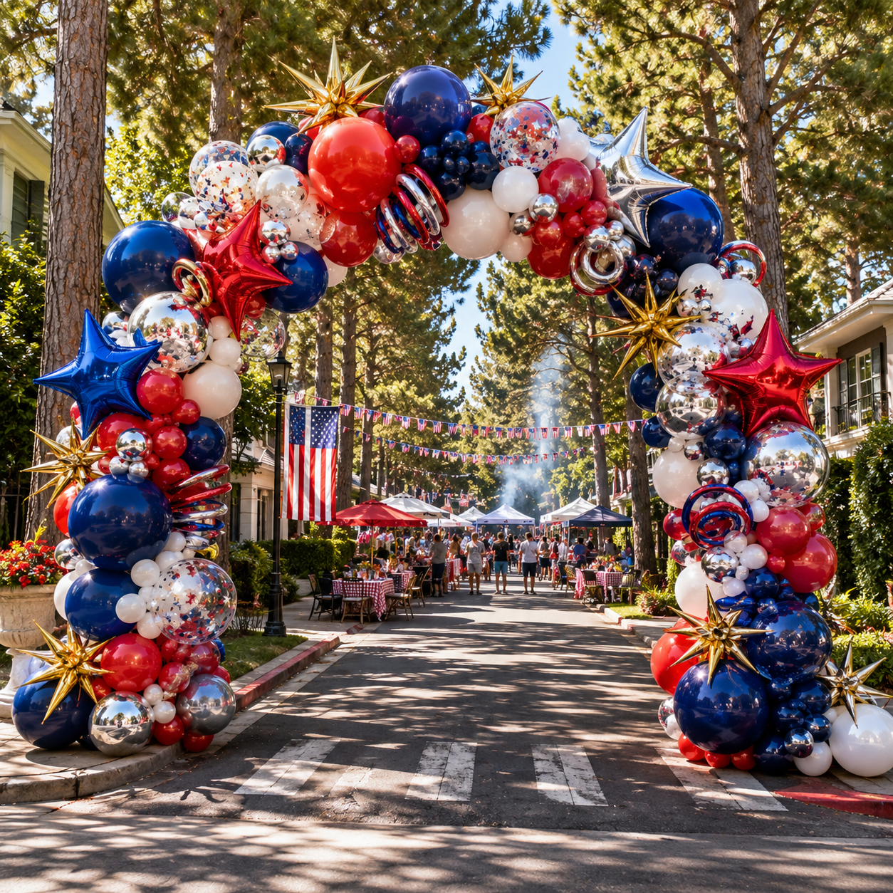 Custom event balloon decorations Balloon Concierge LA — organic balloon garland arch installation