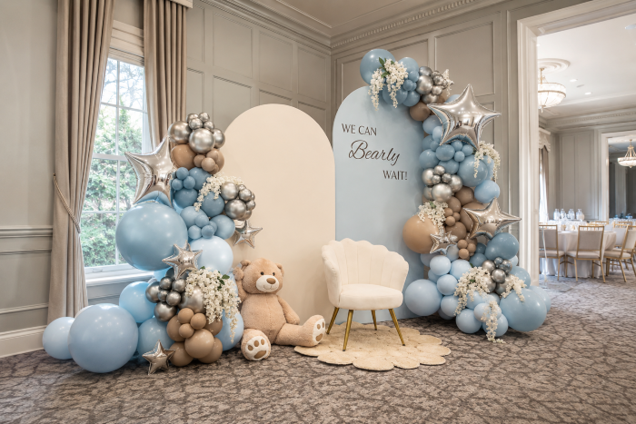 Baby Shower balloon backdrop wall installation Los Angeles Balloon Concierge
