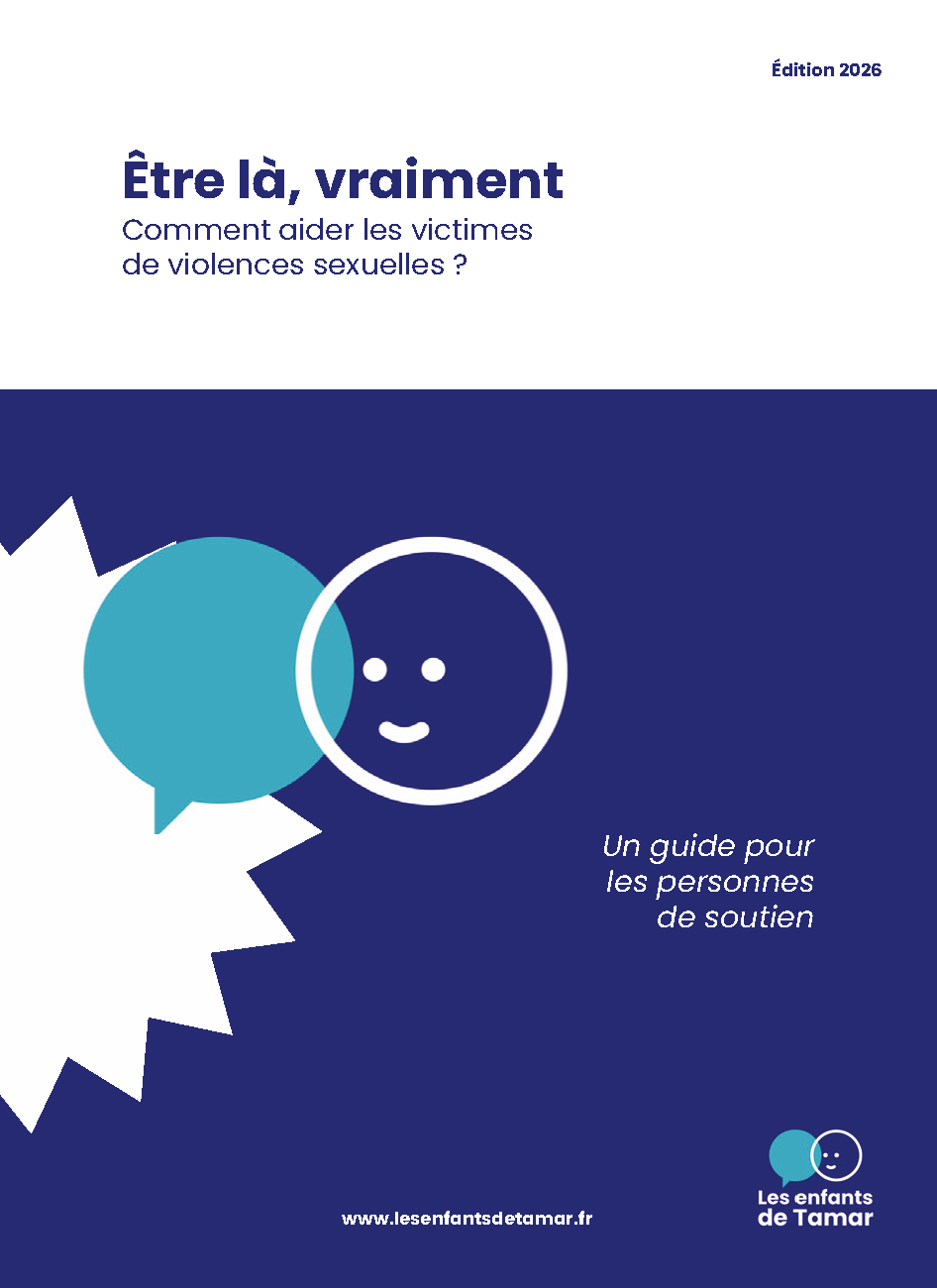 Couverture d'un document intitulé « Être là, vraiment » avec une icône de visage stylisée et une bulle de dialogue sur fond bleu foncé.